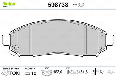 VALEO 598738 EAN: 3276425987388.