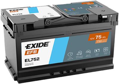 EXIDE EL752 Číslo výrobce: 575 500 073. EAN: 3661024036559.