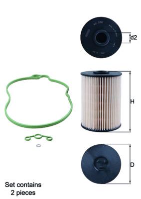 MAHLE ORIGINAL KX 200D/S Číslo výrobce: 70317017. EAN: 4009026508053.