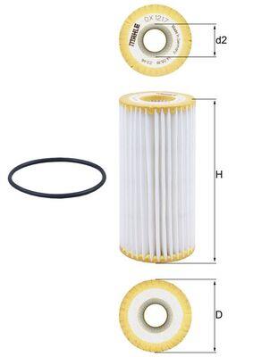 MAHLE ORIGINAL OX 1217D Číslo výrobce: 72482246. EAN: 4057635010634.