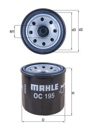 MAHLE ORIGINAL OC 195 Číslo výrobce: 78636334. EAN: 4009026015667.