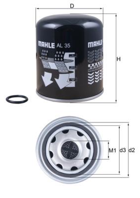 MAHLE ORIGINAL AL 35 Číslo výrobce: 72493615. EAN: 4057635165631.