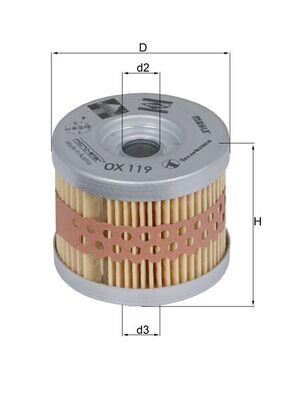 MAHLE ORIGINAL OX 119 Číslo výrobce: 78728248. EAN: 4009026028292.