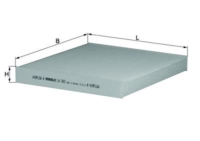 MAHLE ORIGINAL LA 343 Číslo výrobce: 70345874. EAN: 4009026509968.