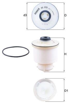 MAHLE ORIGINAL KX 573D Číslo výrobce: 72495990. EAN: 4057635167086.