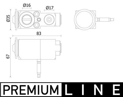 MAHLE ORIGINAL AVE 140 000P Číslo výrobce: 8UW 351 009-541. EAN: 4057635127806.