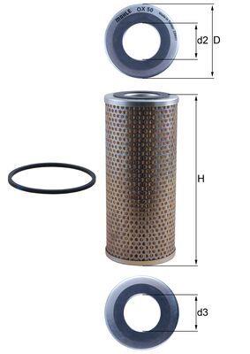 MAHLE ORIGINAL OX 50D Číslo výrobce: 72553292. EAN: 4009026001196.