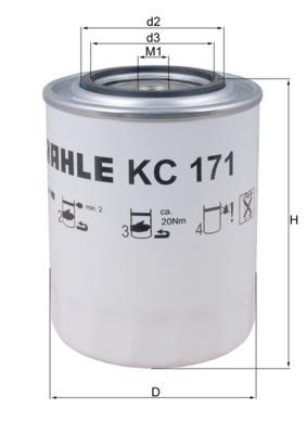 MAHLE ORIGINAL KC 171 Číslo výrobce: 76831168. EAN: 4009026503560.