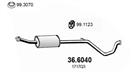 ASSO 36.6040 - Střední díl výfuku