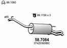 ASSO 58.7084 - Zadní tlumič výfuku
