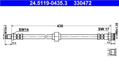 ATE 24.5119-0435.3 Číslo výrobce: 330472. EAN: 4006633069465.
