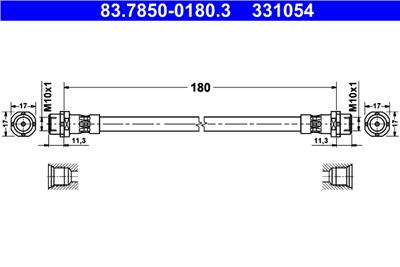 ATE 83.7850-0180.3 Číslo výrobce: 331054. EAN: 4006633338745.
