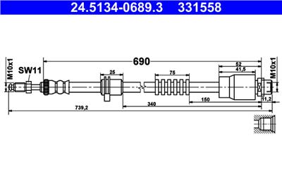 ATE 24.5134-0689.3 Číslo výrobce: 331558. EAN: 4006633436939.