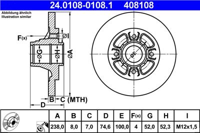 ATE 24.0108-0108.1 Číslo výrobce: 408108. EAN: 4006633282024.