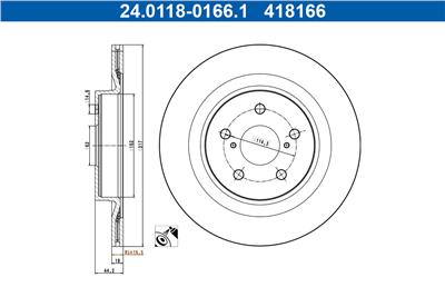 ATE 24.0118-0166.1 Číslo výrobce: 418166. EAN: 4006633470889.