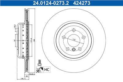 ATE 24.0124-0273.2 Číslo výrobce: 424273.