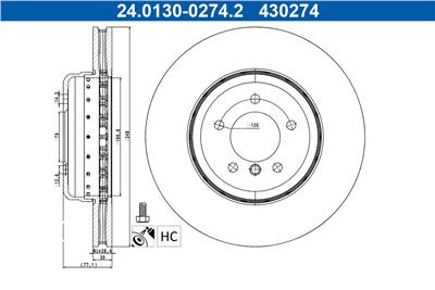 ATE 24.0130-0274.2 Číslo výrobce: 430274.