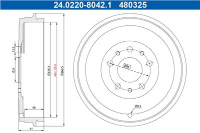 ATE 24.0222-8042.1 Číslo výrobce: 480325. EAN: 4006633470384.