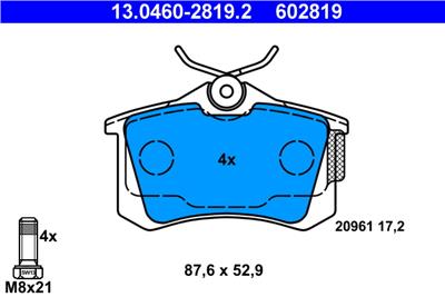 ATE 13.0460-2819.2 Číslo výrobce: 602819. EAN: 4006633289528.