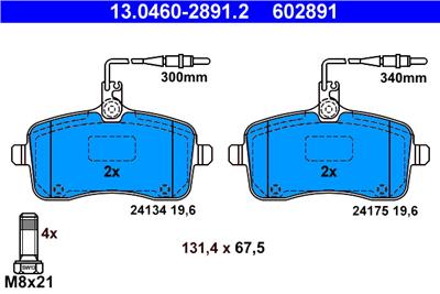 ATE 13.0460-2891.2 Číslo výrobce: 602891. EAN: 4006633205184.