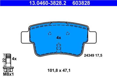 ATE 13.0460-3828.2 Číslo výrobce: 603828. EAN: 4006633226806.