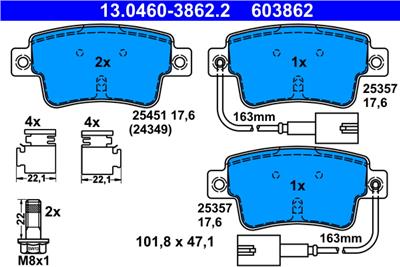 ATE 13.0460-3862.2 Číslo výrobce: 603862. EAN: 4006633376549.