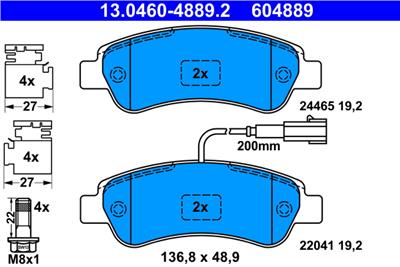 ATE 13.0460-4889.2 Číslo výrobce: 604889. EAN: 4006633439619.