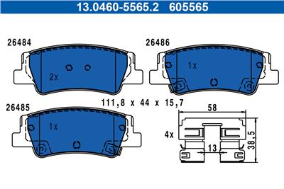 ATE 13.0460-5565.2 Číslo výrobce: 605565. EAN: 4006633503433.