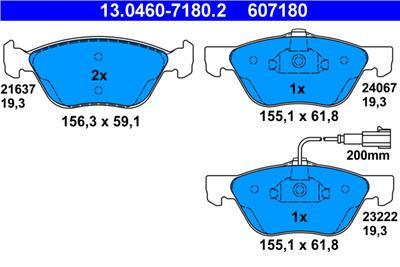 ATE 13.0460-7180.2 Číslo výrobce: 607180. EAN: 4006633117937.