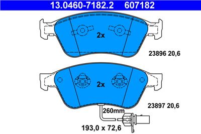ATE 13.0460-7182.2 Číslo výrobce: 607182. EAN: 4006633117999.