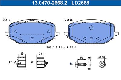 ATE 13.0470-2668.2 Číslo výrobce: LD2668. EAN: 4006633502085.