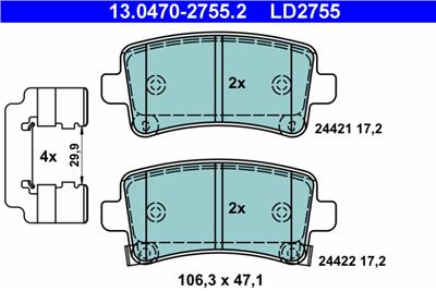 ATE 13.0470-2755.2 Číslo výrobce: LD2755. EAN: 4006633374545.