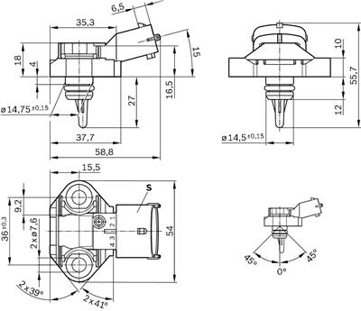 BOSCH 0 261 230 145 Číslo výrobce: DS-K-TF 50 - 1000 KPA. EAN: 4047024034808.