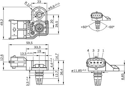 BOSCH 0 281 006 051 Číslo výrobce: DS-S3-TF. EAN: 4047024376069.