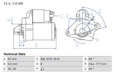 BOSCH 0 986 028 090 Číslo výrobce: 2809. EAN: 4047026495768.