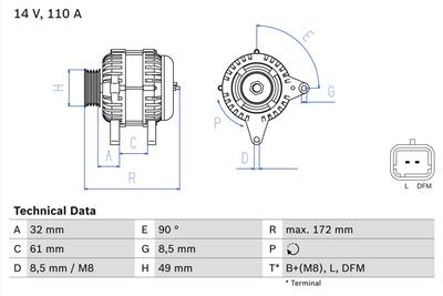 BOSCH 0 986 080 330 Číslo výrobce: 8033. EAN: 4047024797710.