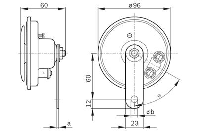 BOSCH 0 986 320 133 Číslo výrobce: FC4 TYPE A 300 DEG, 12V HIGH; STEEL. EAN: 3165143969502.