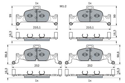 BOSCH 0 986 424 432 Číslo výrobce: BP2243. EAN: 4047026405668.