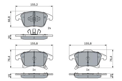 BOSCH 0 986 424 445 Číslo výrobce: BP2364. EAN: 4047026411867.