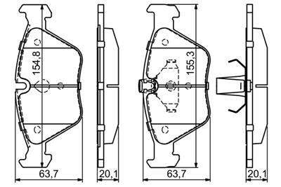BOSCH 0 986 424 485 Číslo výrobce: BP253. EAN: 4047023235503.