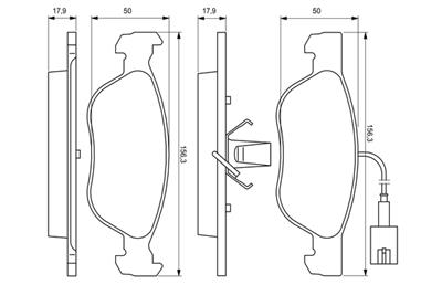 BOSCH 0 986 424 593 Číslo výrobce: BP335. EAN: 3165143660577.