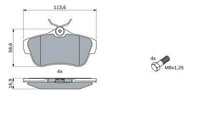 BOSCH 0 986 424 625 Číslo výrobce: BP2457. EAN: 4047026416626.