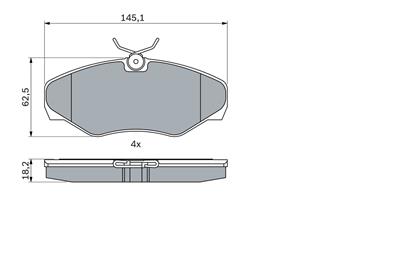 BOSCH 0 986 424 636 Číslo výrobce: BP355. EAN: 3165143776896.