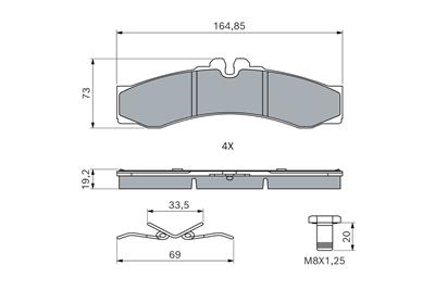 BOSCH 0 986 424 832 Číslo výrobce: BP971. EAN: 4047023235930.