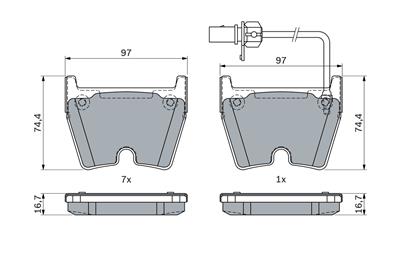 BOSCH 0 986 424 949 Číslo výrobce: BP2567. EAN: 4047026511956.
