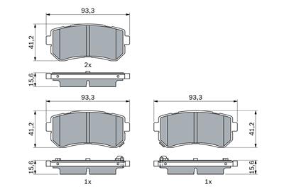 BOSCH 0 986 424 956 Číslo výrobce: BP2574. EAN: 4047026503074.