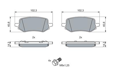 BOSCH 0 986 460 049 Číslo výrobce: BP2760. EAN: 4047026586237.