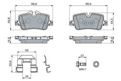 BOSCH 0 986 460 145 Číslo výrobce: BP2844. EAN: 4047026788303.