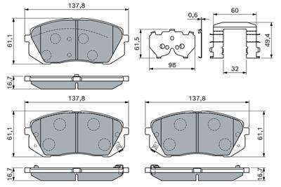 BOSCH 0 986 460 169 Číslo výrobce: BP2867.