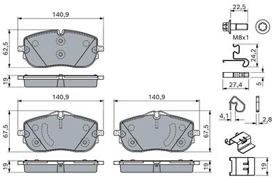 BOSCH 0 986 460 177 Číslo výrobce: BP2875.